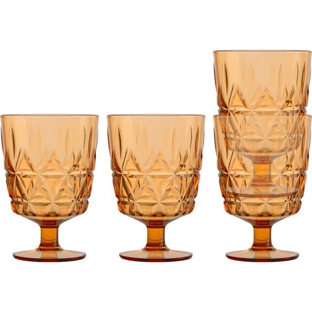 Picknick Glas Plast Bärnsten 4-Pack
