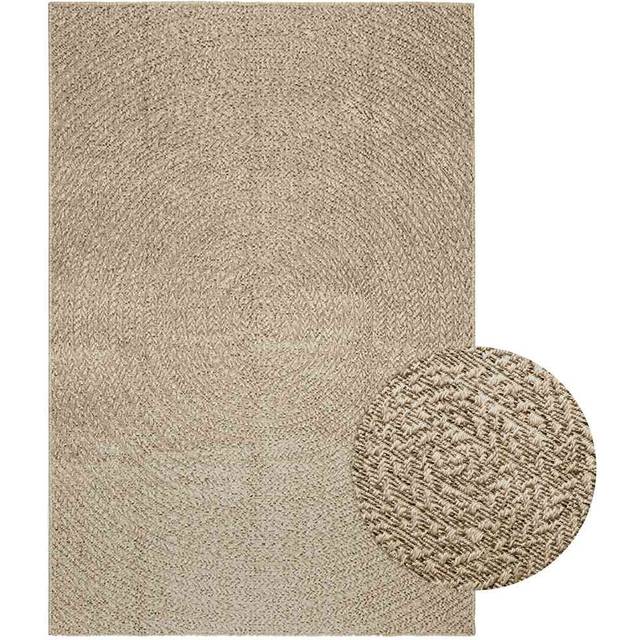Matta ZIZUR beige 140x200 cm jutelook inomhus och utomhus