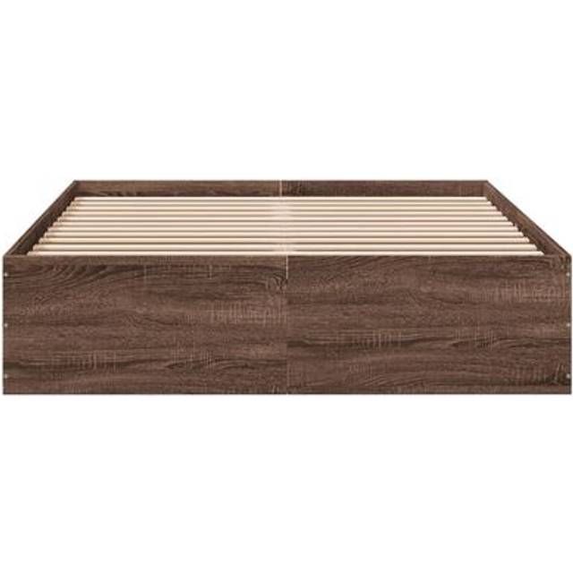 vidaXL Bed Frame without Mattress Sonoma Oak 120x190 cm Small Double - Brown