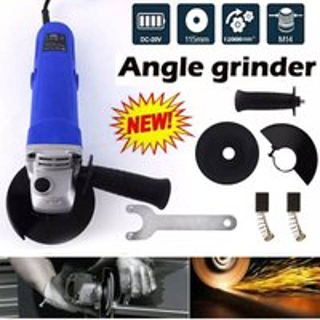 Day Plus - Electric Angle Grinder 115mm Small Angle Grinding Heavy Duty 12000RPM 1000W Tool