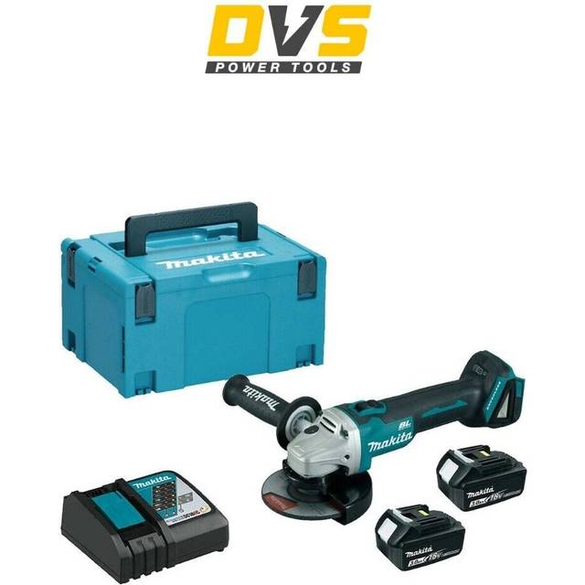 DGA506RFJ 18v Cordless Brushless 125mm Angle Grinder Lithium - 2 x 3.0ah - Makita