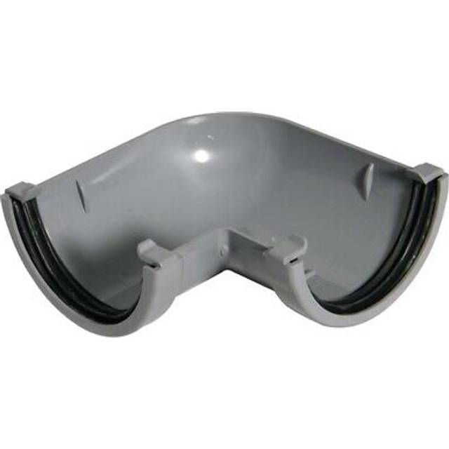 FloPlast Mini Gutter Angle - 90 Degree x 76mm Grey