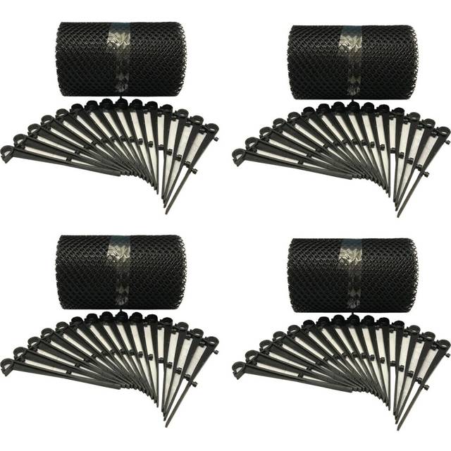 24 Metres Gutter Protection Mesh Guard with 60 Fixing Clips