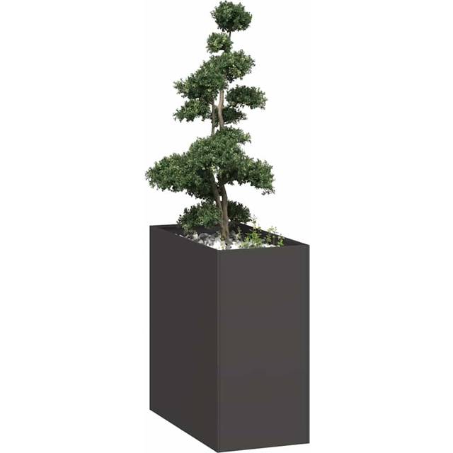 vidaXL Planter Black 40x80x80 cm Steel
