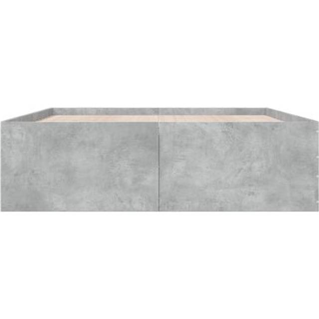 (smoked oak, 150 x 200 cm/ 45 cm) vidaXL Bed Frame Bedroom Bed Base Bedstead White 120x200 cm Engineered Wood