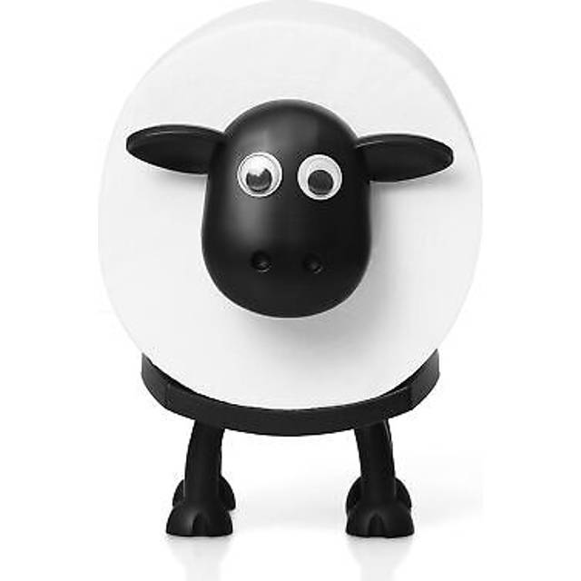 VELENTI Sheep Toilet Roll Holder - Funny Toilet Paper Holder Free Standing Bathroom Set - 3D Printed Black Sheep Loo Roll Holder - Hilarious Tissue Pa