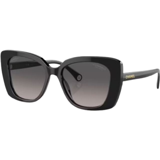 CHANEL rectangle Sunglasses C622M3 Black