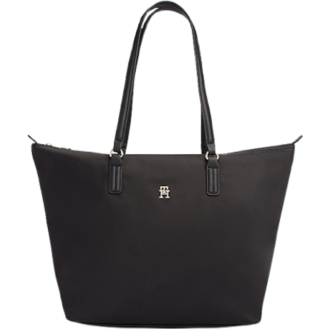 Tommy Hilfiger for woman. AW0AW15639 Tote bag with distinctive black ribbon (OSFA), Casual, Sustainable, Recycled nylon