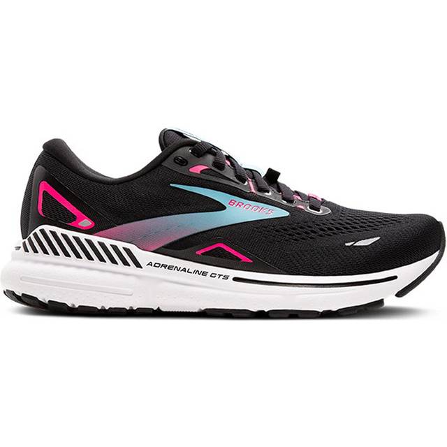 Brooks Adrenaline Gts 25 Gore-Tex Waterproof Womens Running Shoes | Running Trainers  | Black / Knockout Pink / Aqua  | UK Size 9