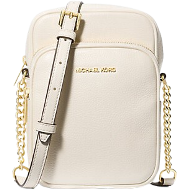 MK Jet Set Travel Medium Pebbled Leather Crossbody Bag - Natural - Michael Kors - ONE SIZE