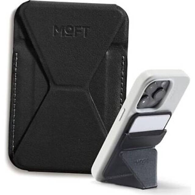 MOFT Magnetic Wallet Stand Compatible with iPhone 16/15/14/13/12 Series  Angle Adjustment & Magsafe Compatible MOVAS Phone Stand Jet Black