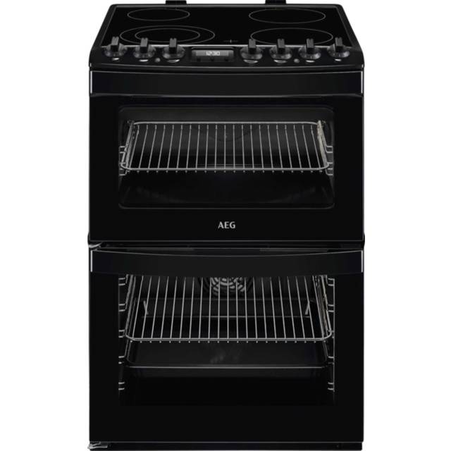 AEG CCB6741ACB 60cm Electric Double Oven Freestanding Cooker - Black