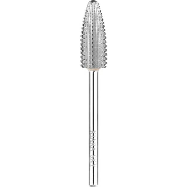 Kiara Sky Universal Nail Drill Bit for E-file  Non-Coated Stainless Steel with Safety Edge for Cuticle and Nails Care  Typhoon Medium Bit Silver