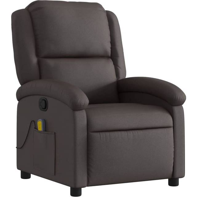 Massagefåtölj mörkgrön sammet
