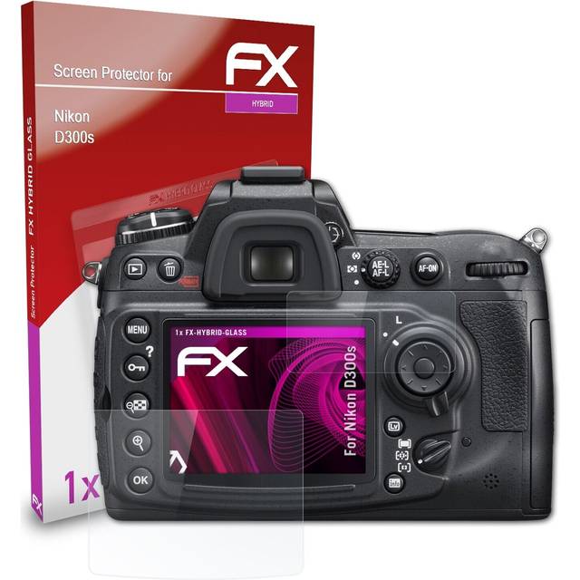 Atfolix Glass Protective Film For Nikon D300s Glass Protector 9h Hybrid-glass
