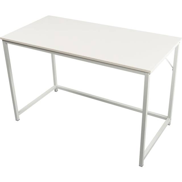 House Of Home Computer Desk With White Powder-coated Finish | Sturdy Home Office Workstation For Small Spaces, White