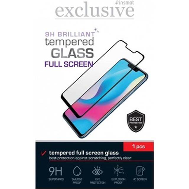Insmat Exclusive - Skärmskydd för mobiltelefon - helskärm, skinande - 2.5D - glas - ramfärg svart - för Samsung Galaxy A16 5G