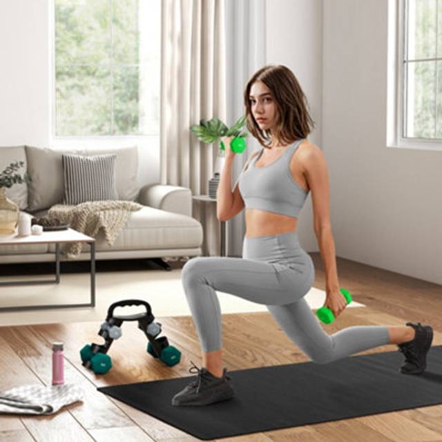 SPORTNOW Dumbbells Set with Carry Storage Rack, 2 x 1kg, 2 x 3kg, 2 x 5kg, Multi