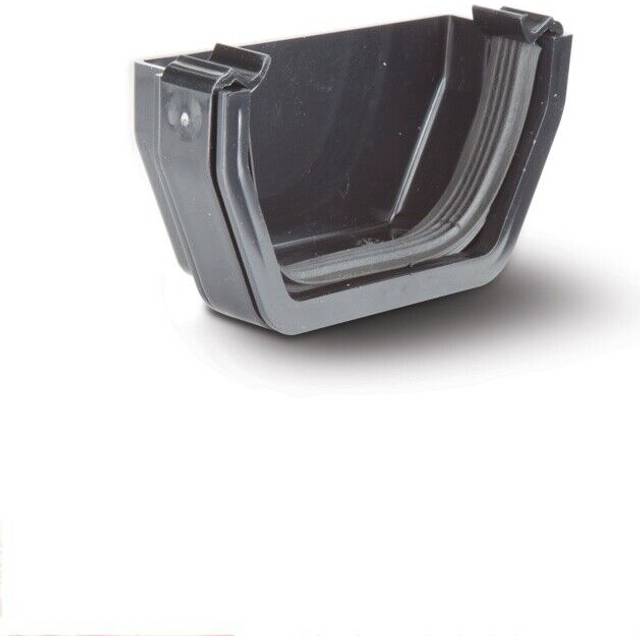 Polypipe 112mm square line rain water gutter fittings in black
