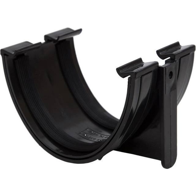 Polypipe Polyflow Deep Capacity [Black] Gutter Union RD502 for 117mmx 75mm PVCu Half Round deepline guttering Systems