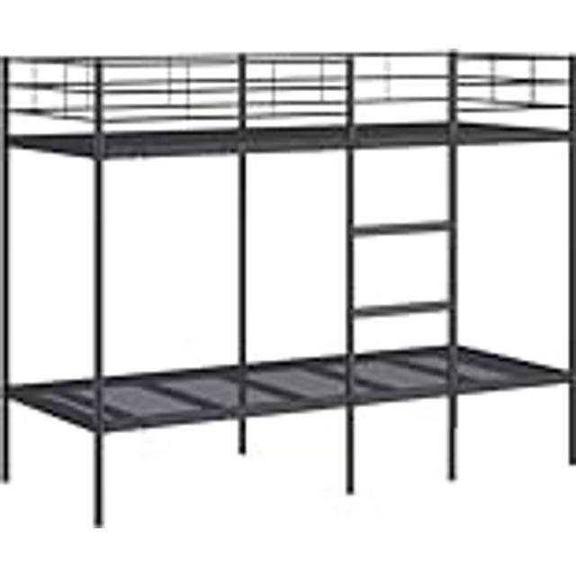 vidaXL Bunk Bed without Mattress Black 80x200 cm Steel bed frame bed base
