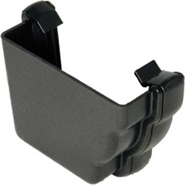 FloPlast Ogee Gutter External Stopend Left Hand - 110mm x 80mm Cast Iron Effect