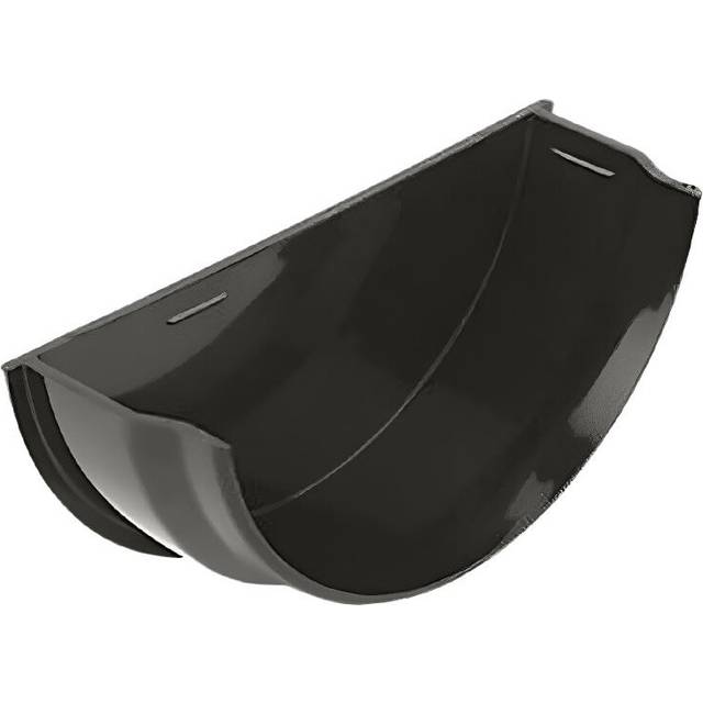 FloPlast Half Round Gutter Internal Stopend - 112mm Grey