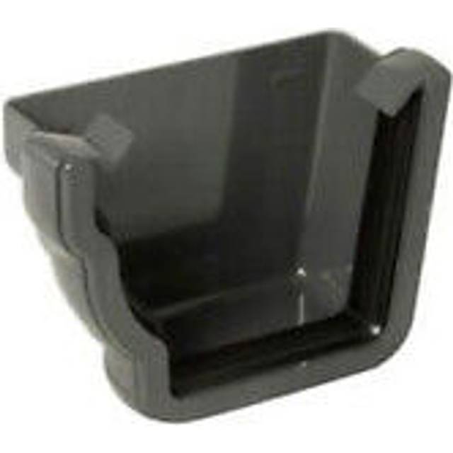FloPlast Ogee Gutter External Stopend Left Hand - 110mm x 80mm Anthracite Grey