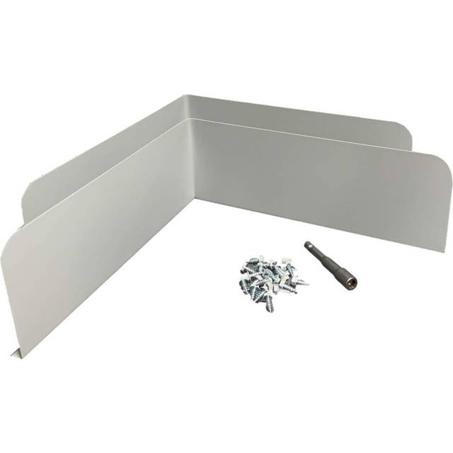Eagle 1 Rain Gutter Valley Splash Guards  Straight or Bent 2 Per Order Includes Screws and 1/4 Bit Driver Classic Bent  Light Gray