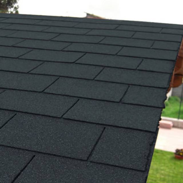 Asphalt Roof Shingle Garden Bitumen Roofing Shingles Shed Roof Tiles,Rectangular,Black,18pcs 2.6m²