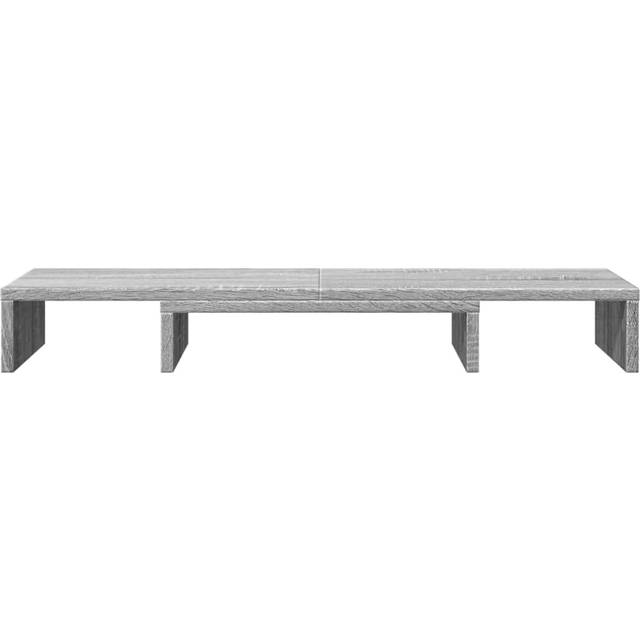 vidaXL Skärmställ justerbart 80x24x10,5 cm konstruerat trä grå sonoma