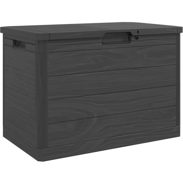 Garden Plastic Storage Box - Black (53cm H X 77.5cm W X 44.5cm D)