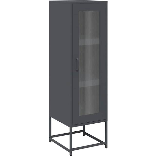 vidaXL Highboard antracit 36x39x123 cm kallvalsat stål