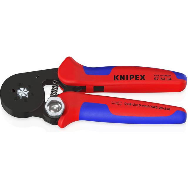 Knipex Självinställande presstång för ändhylsor med sidoinföring brunerat, Med flerkomponentsöverdrag 180 mm 97 53 14