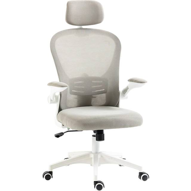 Vinsetto Mesh Office Chair with Headrest, 4D Lumbar Support, Flip-up Arm