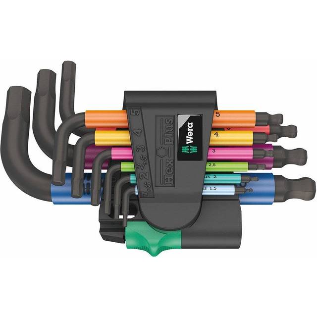 Wera 9 Piece 950/9 Hex Plus Multicolour Key Set
