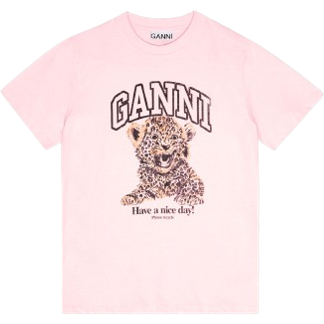 GANNI PINK OVERSIZE T-SHIRT