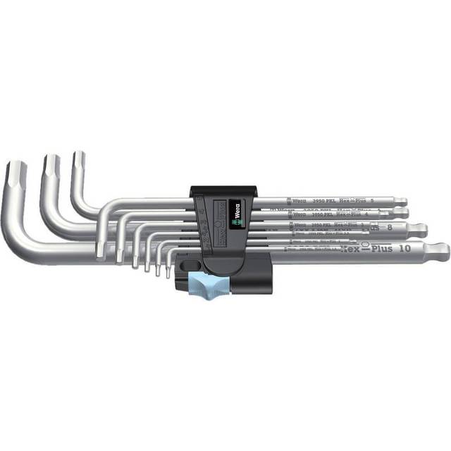 Wera 05073544001 3950/9 Hex-Plus Stainless 1 SB L-Key Set Metric -...
