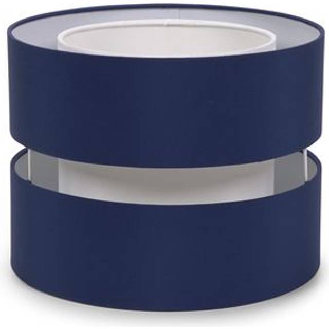 ValueLights Easy Fit Sophia Navy Blue with White Inner Small Pendant Shade - 19 x 26 x 26cm