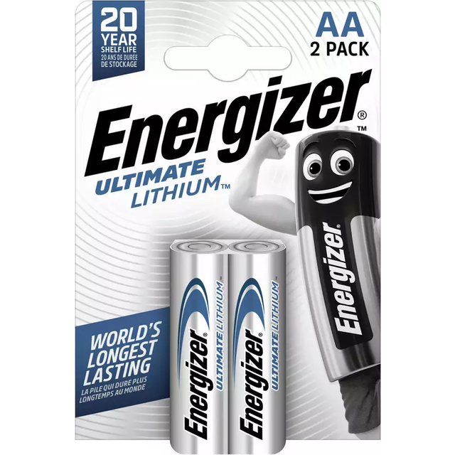 Energizer Ultimate Lithium AA Batteries 2 Pack