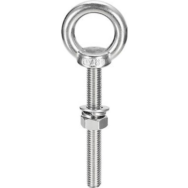 Lifting Eye Bolt, 1 Set M8 X 60mm Eye Bolt With Nut Washer