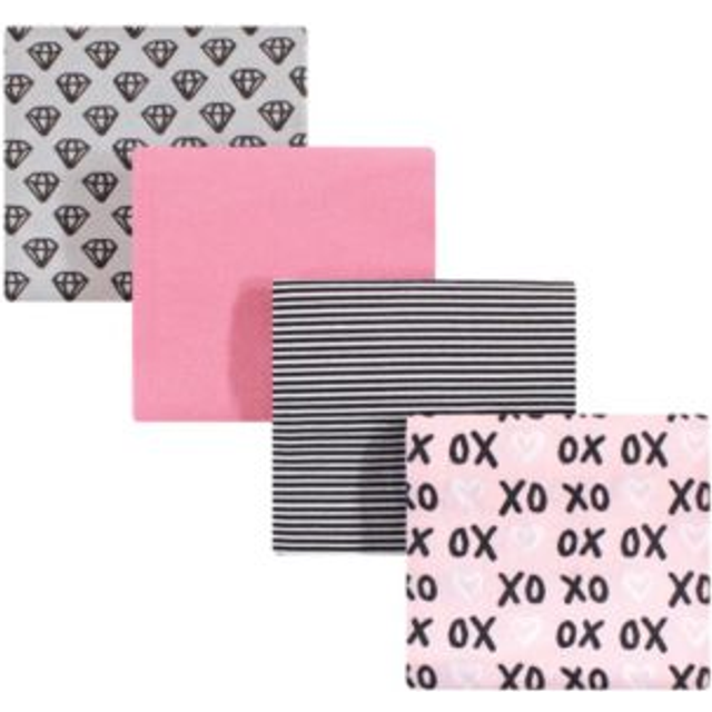 Hudson Baby Unisex Baby Cotton Flannel Receiving Blankets  Xoxo  One Size