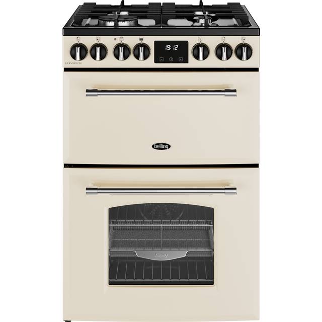600mm Mini Range Dual Fuel Cooker Gas Hob Cream