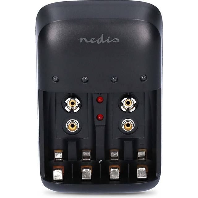 NiMH AA/AAA pilaskopparat | 1,2 VDC/9 VDC | 200.00 mA A | Gradual Carga | Euro/typ C (CEE 7/16) | Funciones de seguridad: Corte automático/Protección de batería completa