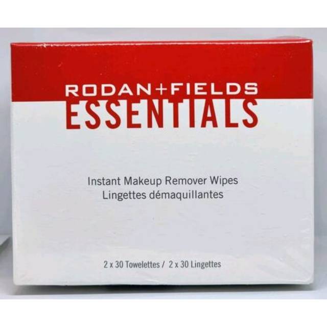 Rodan + Fields Essentials Instant Makeup Remover Wipes | 2 pack | Gentle Cleansing Face Wipes for Sensitive Skin | Removes Makeup | Disposable Facial