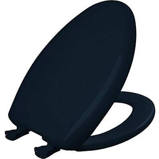Bemis 1200SLOWT 244 Slow Sta-Tite Elongated Closed Front Toilet Seat, Navy