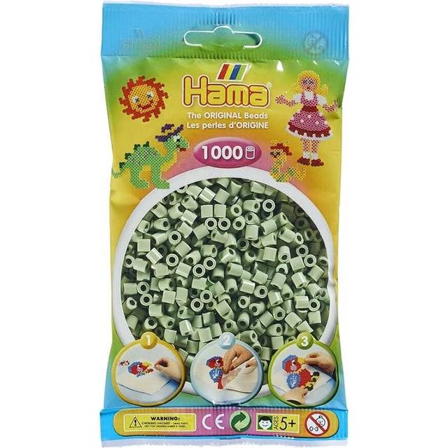 Hama 1000 Midi Beads In Bag Cylindrical Plastic - Eucalyptus