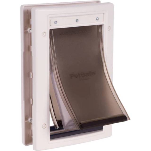 Petsafe® Extreme Weather husdjurslucka - Stl. S: B 21,4 x H 28,4 cm - grå - Vit/Grå/Gul