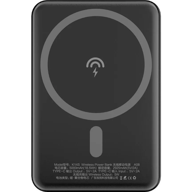 Dudao K14S USB-A / USB-C / MagSafe powerbank 5000mAh vit