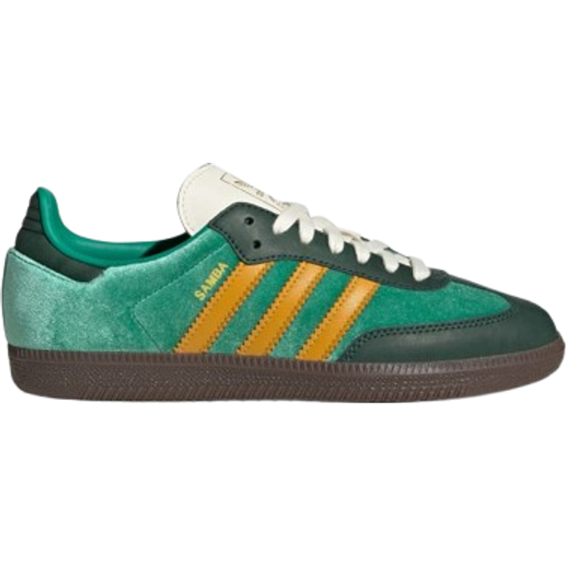 Adidas Samba Women Shoes - Green - Size: 3.5 - Velour - Foot Locker